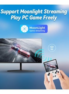ANBERNIC  RG35XX Plus Linux Handheld Game Console, 3.5'' IPS Screen, Pre-Loaded 6900 Games, 3300mAh Battery, Supports 5G WiFi Bluetooth HDMI and TV Output (64GB, White)  - Image 4
