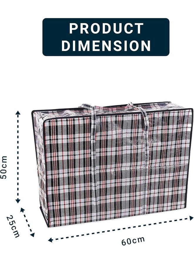 DUNISO 5 Pcs Large Laundry bags with Zips，Storage Bags Best for Moving, Shopping and Laundry - Strong Big Bags with Zips & Handle Attached, Reusable，Super Sturdy And Durable, Waterproof And Moisture-Proof，55X65X30CM  - Image 4