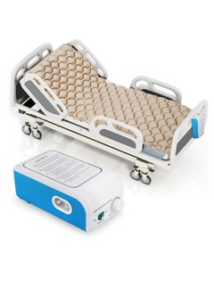 Generic Marsdero Double and King Size Hospital Bed Air Mattress with Silent Electric Pump for Pressure Ulcer Relief, Vinyl, Orange  - Image 1