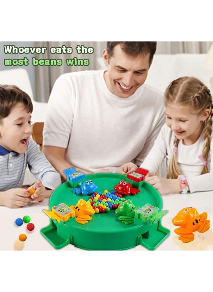 Generic - Imported Hungry Frog Game 🐸 - Large Size, suitable for up to 4 players! A fun family game where players compete by pressing the frog to eat the most balls. Perfect for entertainment and quality family time! - Image 1