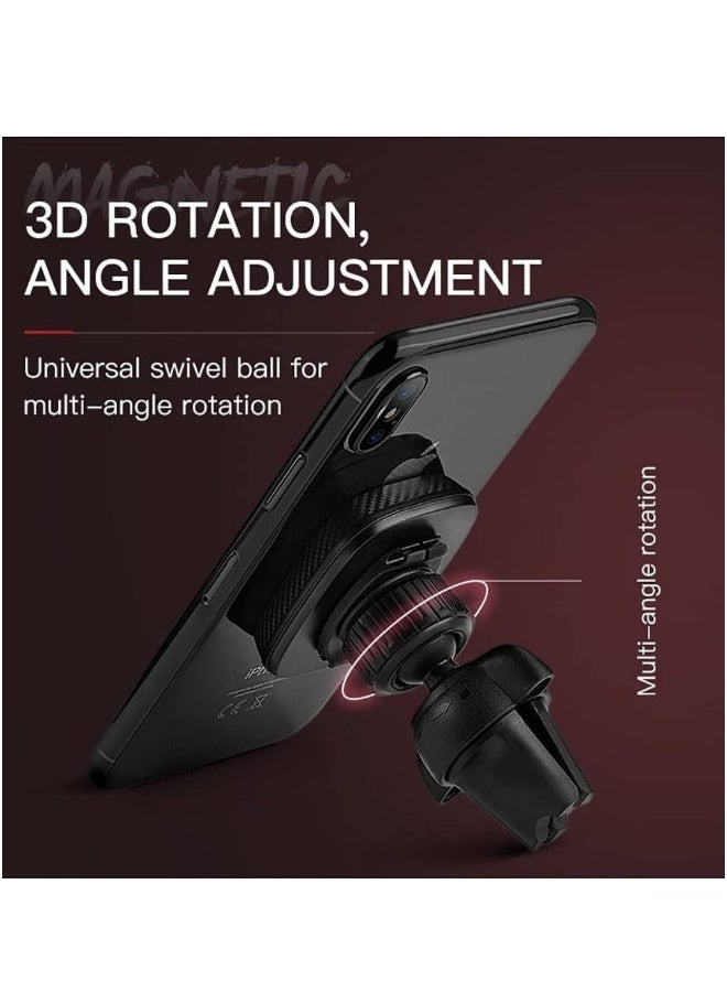 GO-Des GD-HD611 Car Air Vent Magnetic Phone Holder,360 Degree Rotation Mobile Car Mount Compatible with iPhone 13 Mini/iPhone 13/13 Pro / 13 Pro Max/iPhone 12 Series Black (Type A) - Image 2