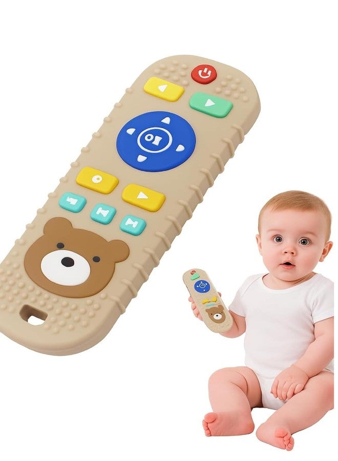 KRYLAR Remote Control Baby Silicone Toy for Infants BPA Free Soft Chew Toy Food Grade TV Remote Shape Teething Sensory Teether for Babies 3-12 Months Anti-Slip Grip Teether for Toddlers Babies - Image 1