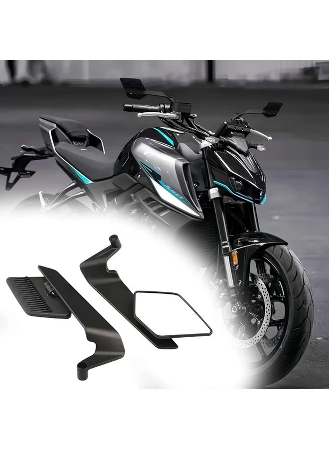 Carbon Fiber Motorcycle Windshield With Rotating Adjustable Mirror Anti Vibration for ATV Scooter - Image 1