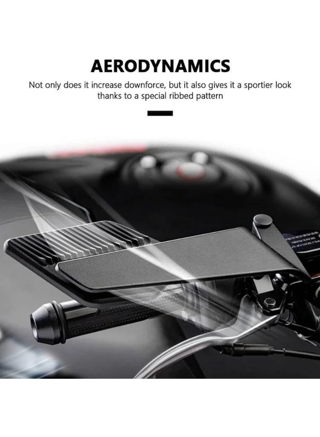 Carbon Fiber Motorcycle Windshield With Rotating Adjustable Mirror Anti Vibration for ATV Scooter - Image 4