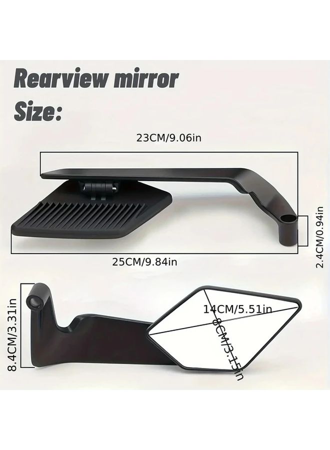 Carbon Fiber Motorcycle Windshield With Rotating Adjustable Mirror Anti Vibration for ATV Scooter - Image 5