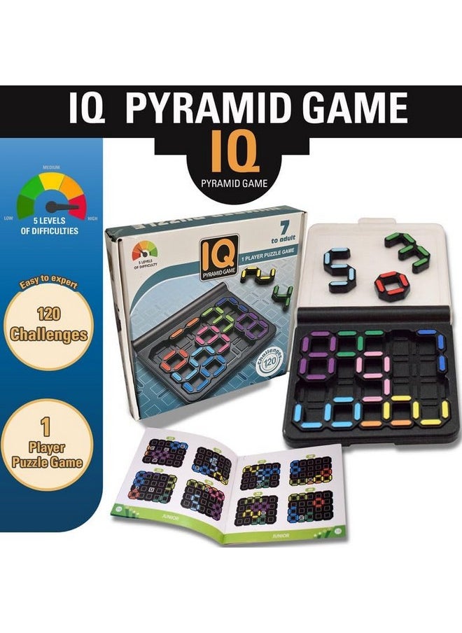 WireScorts - WireScorts IQ Pyramid Number Game, 120 Challenges, 5 Levels of Difficulty, 1-Player Puzzle Game for All Ages, Boosts IQ and Numerical Skills - Image 1