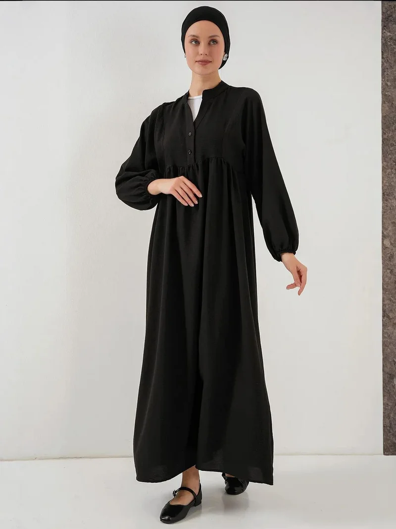 بيغ دارت فستان ماكسي بياقة على شكل حرف  وأزرار