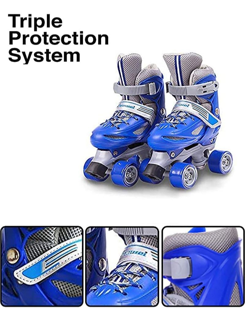 AGD Skates Shoes for Beginners Four-wheel Adjustable Skate Shoes with Built-In Adjusters Indoor Outdoor Fitness Skates Roller Boots for Boys & Girls - Image 3