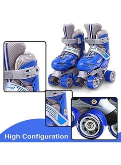 AGD Skates Shoes for Beginners Four-wheel Adjustable Skate Shoes with Built-In Adjusters Indoor Outdoor Fitness Skates Roller Boots for Boys & Girls  - Image 2