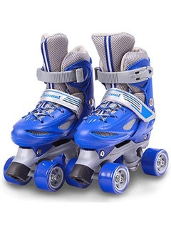 AGD Skates Shoes for Beginners Four-wheel Adjustable Skate Shoes with Built-In Adjusters Indoor Outdoor Fitness Skates Roller Boots for Boys & Girls  - Image 1