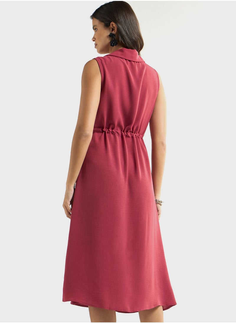 FAV Pocket Detail Ruched Waist Dress  - Image 2