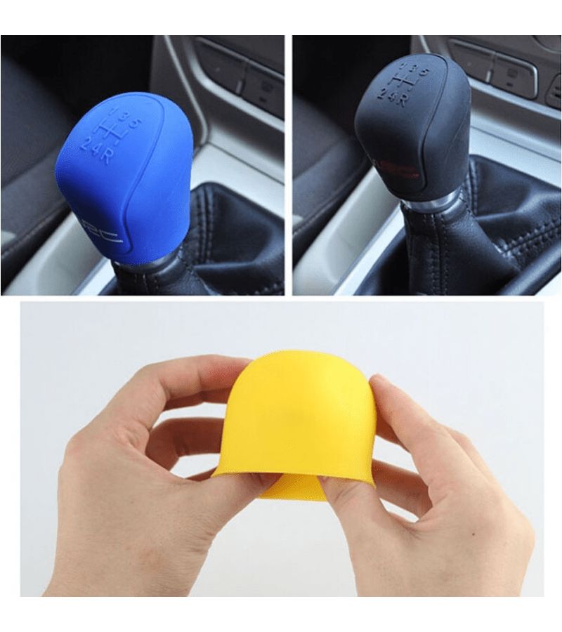 2 Pcs Red Shift Gear Knob Handbrake Cover For Ford Focus Fiesta Kuga Gear Head Covers Handball Lever Collar - Image 5