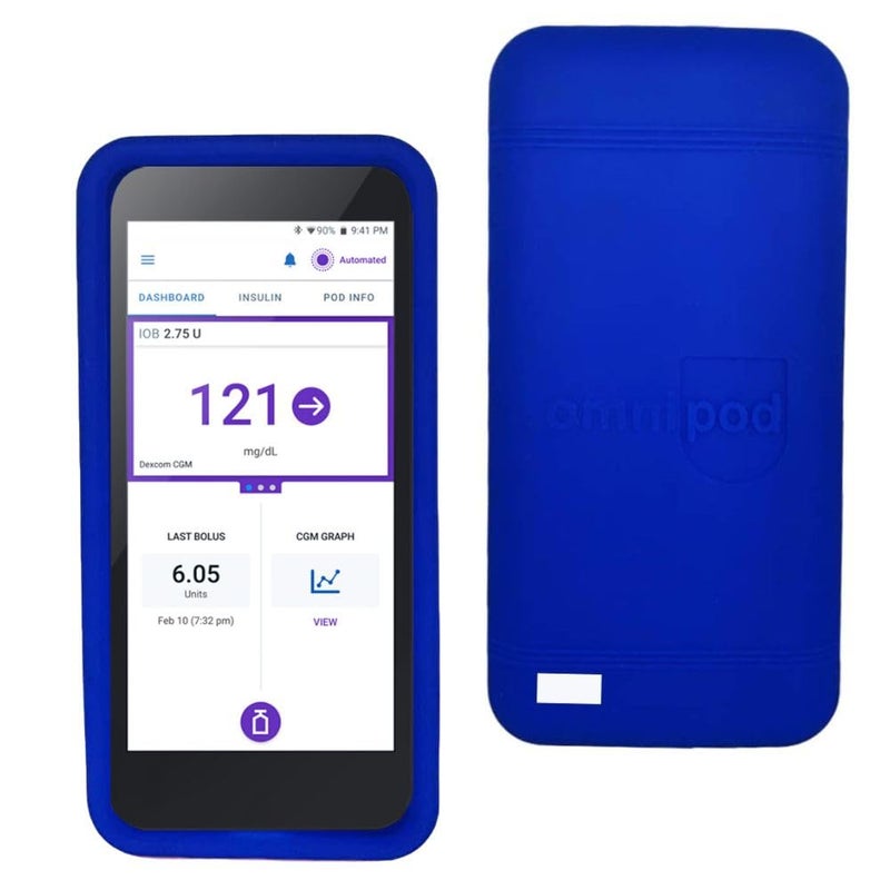 Sugar Medical Omnipod 5 Gel Skin Case PDM Protective Cover Protect Omnipod 5 Diabetes CareBlue