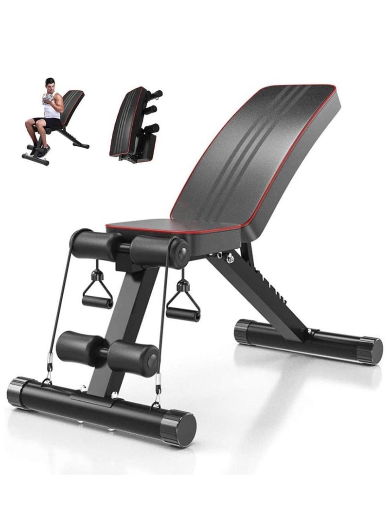 Folding and adjustable multi-use exercise and weight lifting bench - Image 1