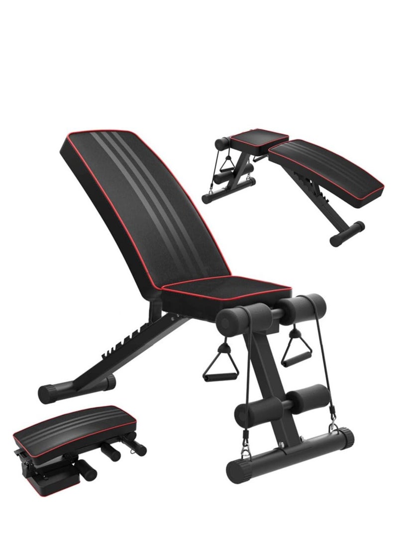 Folding and adjustable multi-use exercise and weight lifting bench - Image 2