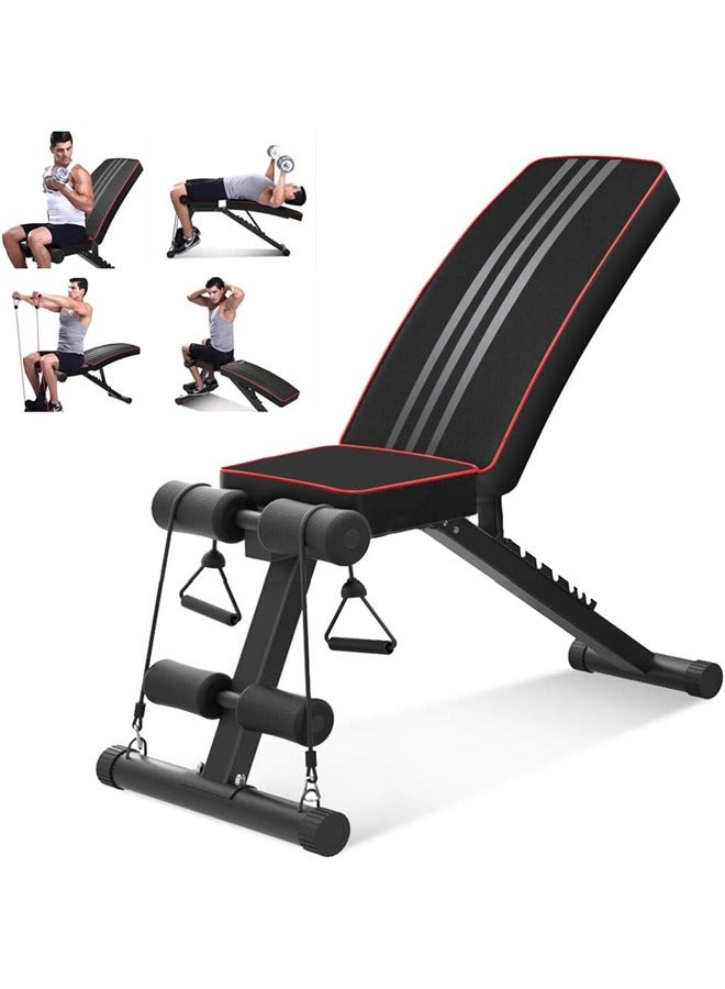 Folding and adjustable multi-use exercise and weight lifting bench - Image 4