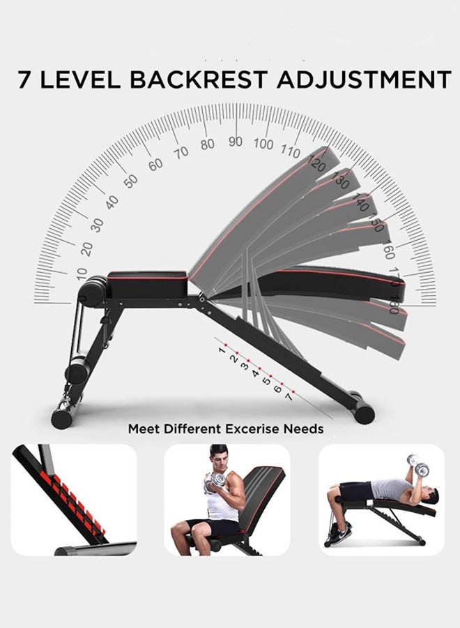 Folding and adjustable multi-use exercise and weight lifting bench - Image 5