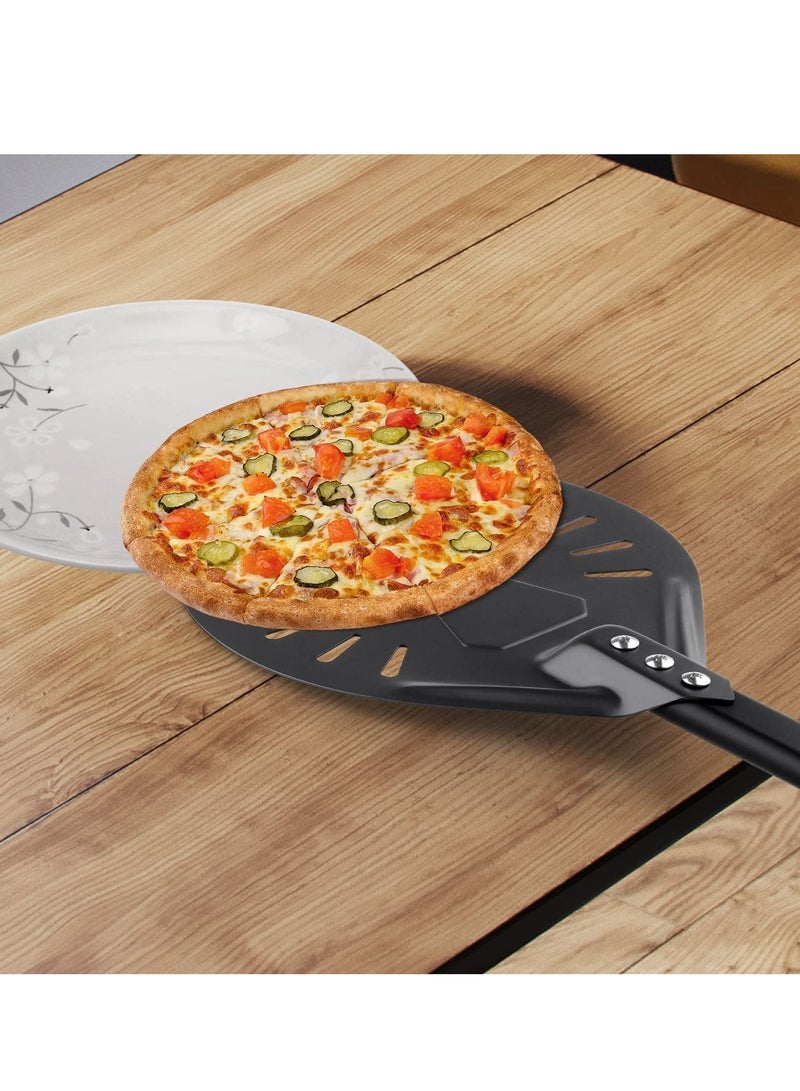 Y&D Aluminum Pizza Turning Peel 9 inches with Detachable Handle Outdoor Oven Accessories for Easy Storage 39 or 24 Long Baking  - Image 5