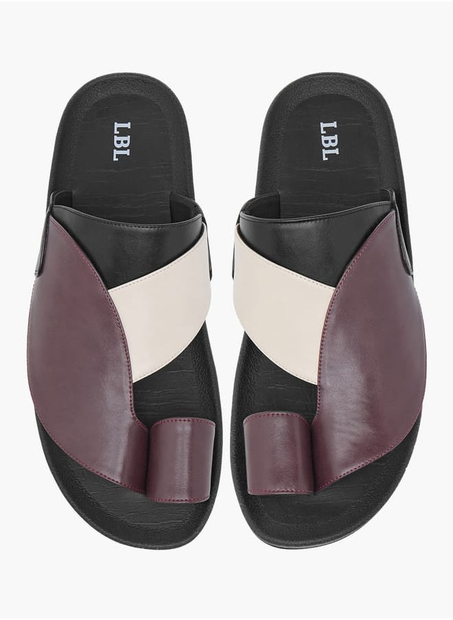 LBL by Shoexpress Men's Panelled Slip-On Arabic Sandals  - Image 1