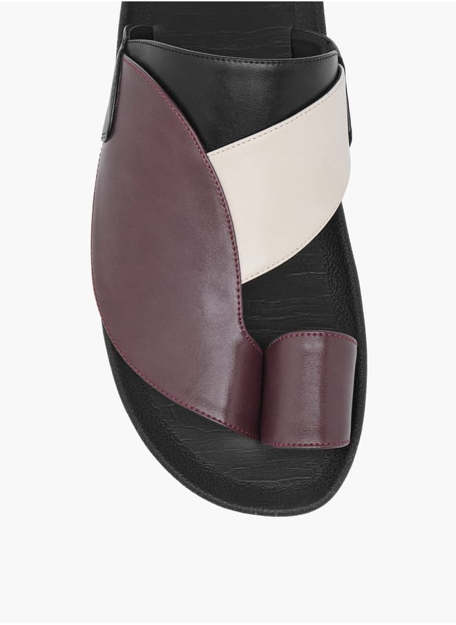 LBL by Shoexpress Men's Panelled Slip-On Arabic Sandals  - Image 3