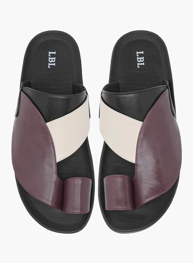 LBL by Shoexpress Men's Panelled Slip-On Arabic Sandals