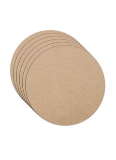 Tinker Squad Tinker Squad MDF Boards for Art and Craft 6x6 Inch Round Wooden Card Board DIY Coaster Cutouts 6 Pieces Pine Wood 