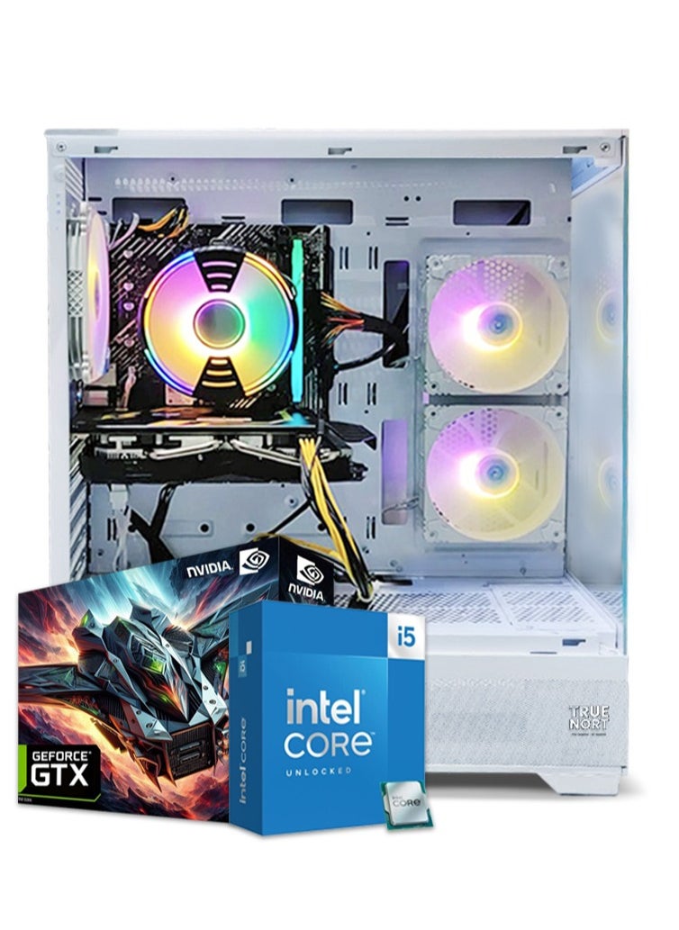Truenort True Nort Gaming PC, Intel Core i5-12400F, GTX 1650, 16GB RAM, 512GB SSD+ 1TB HDD, Air Cooler 120MM, 650W PSU, Window 11 Pro, White Case  - Image 1