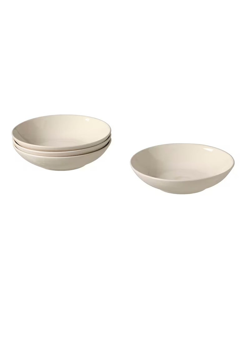 طبق عميق، بيج لامع 19 سم - Image 1