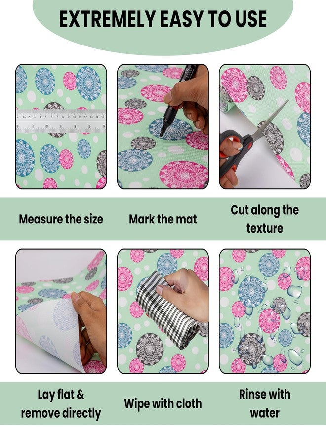 RATAVA Washable Mandala Kitchen Drawer mat Shelf Liner for Kitchen Cabinets, Drawers & Refrigerator – Waterproof, Oil-Proof, Anti-Slip Multipurpose Mat for Home Storage, Kitchen Drawer mat 1pc - Image 5