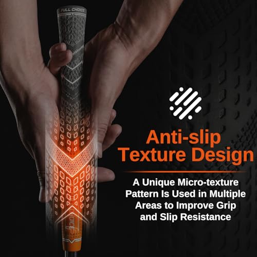 Full Choice Cross Corded Golf Grips 13 Pack, Low Taper Design, Choose from 13 Grips or 13 Grips with All Kits, 3 Sizes 5 Colors Options, Multi-compound Hybrid Golf Club Grips, CG01 Series - Image 2