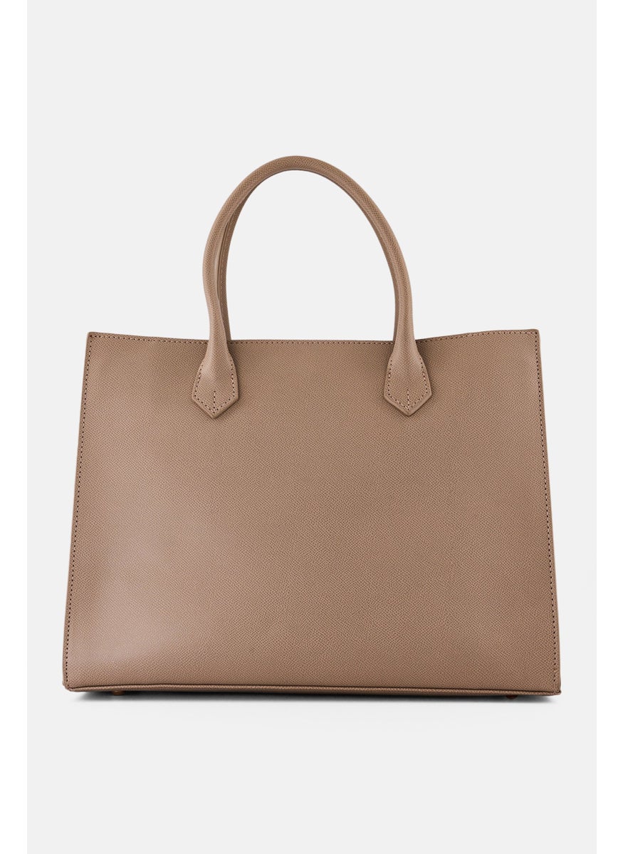 Kathy Ireland Women Brand Logo Handbag, Beige  - Image 3