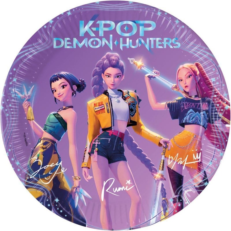 Procos Party Set - KPop Demon Hunters - 36-Piece Paper Plates, Paper Cups and Napkins for Children's Birthday Parties - Image 2