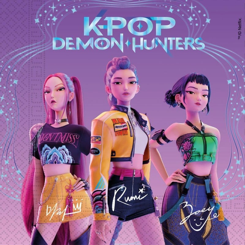 Procos Party Set - KPop Demon Hunters - 36-Piece Paper Plates, Paper Cups and Napkins for Children's Birthday Parties - Image 4