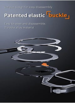 General Luxury Metal Z-Shaped Magnetic MagSafe Stand Phone Case for iPhone 16ProMax/16Pro Detachable Snap Frameless Shock Resistant Case  - Image 3