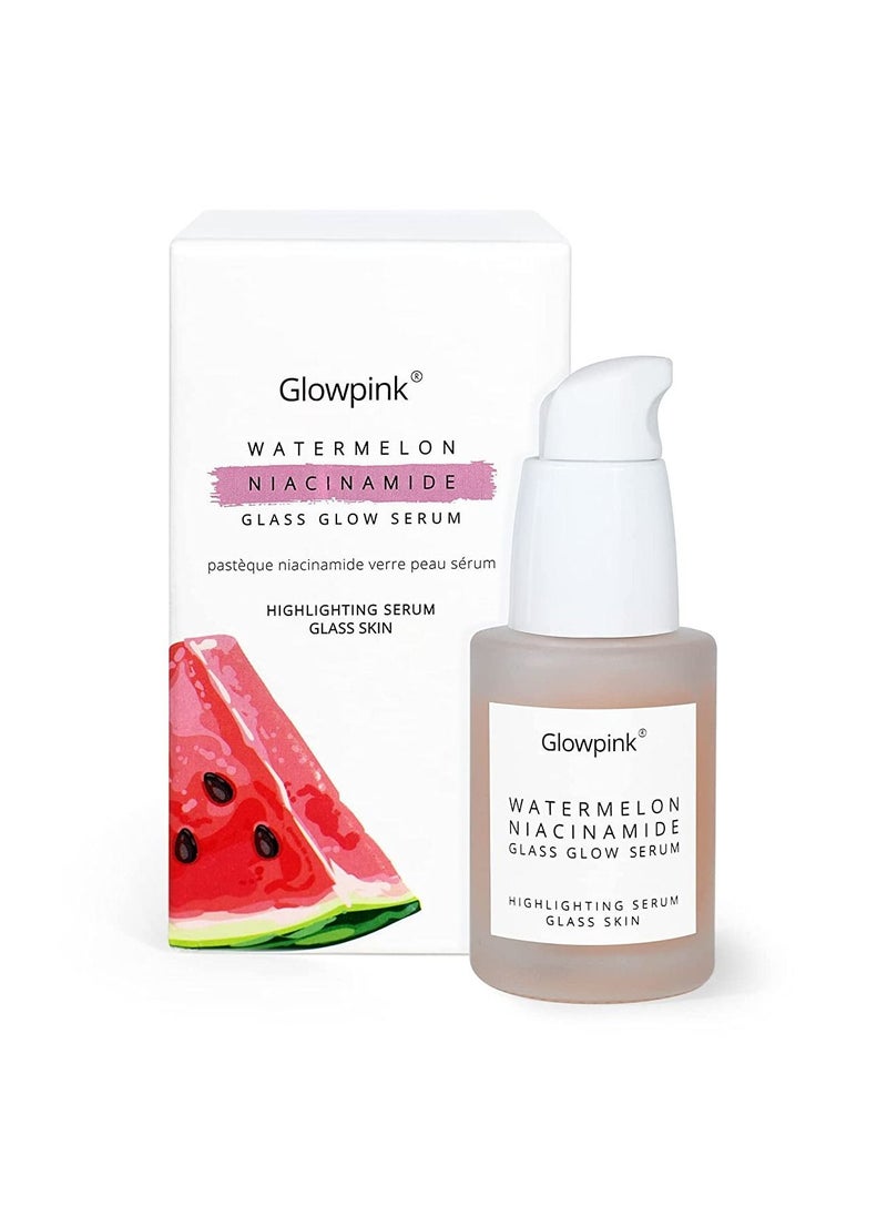 Glowpink Watermelon Niacinamide Glass Glow Serum For Glass Skin 30ml  - Image 1