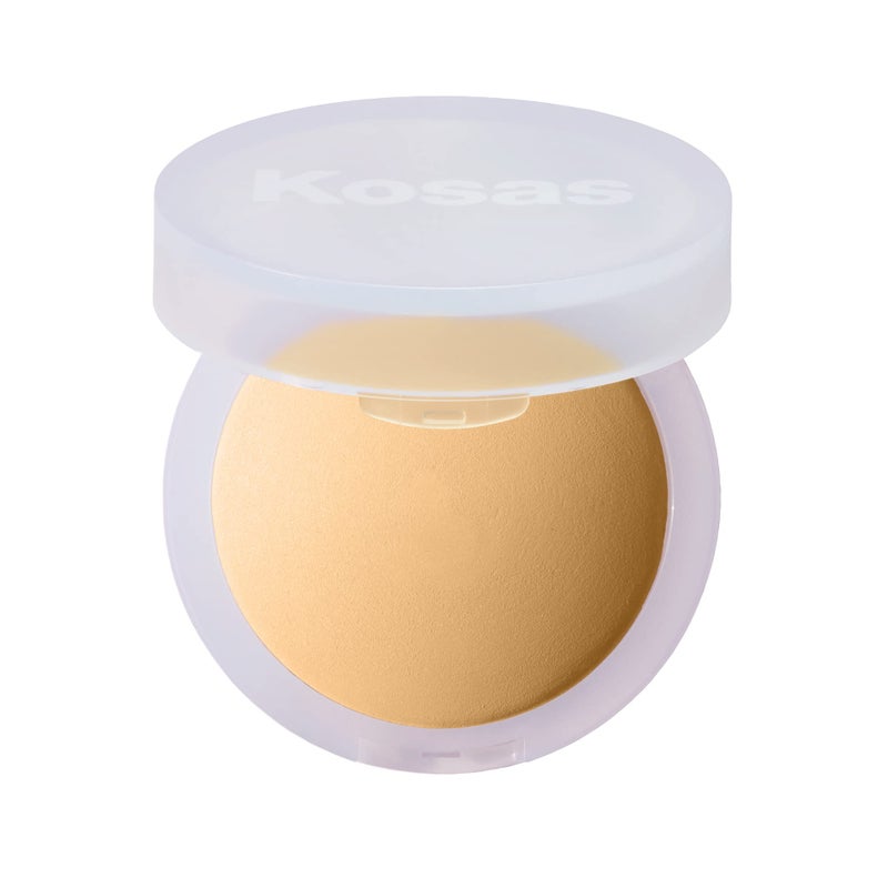 Kosas Cloud Set Face Setting Powder - Smoothing Shine Control, Soft, Sheer Translucent Makeup Finish, Portable & Long-Lasting Loose Pressed Baking Powder - Cushiony (Sheer Golden Medium) - Image 1