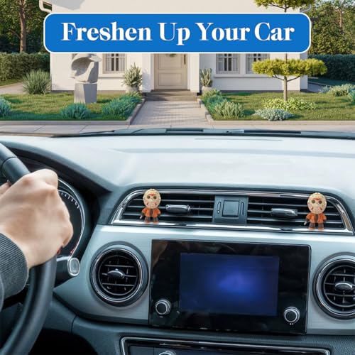 GENANY 3D Resin Horror Movie Killer Character Car Air Freshener Vent Clips, Spooky Car Freshener, Horror Air Freshener, Gothic Gifts for Women and Men, Cool Spring Gifts For Horror Fans - Image 3