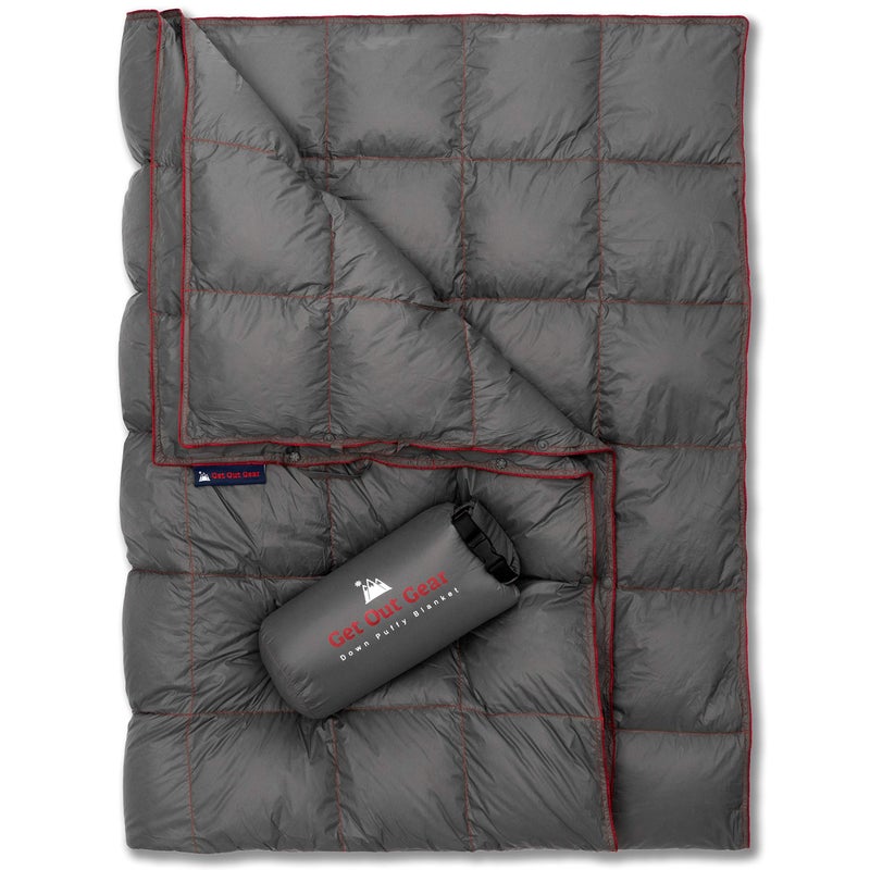Get Out Gear Down Camping Blanket - Outdoor Lightweight Packable 650 Fill Power Down Blanket Compact Waterproof and Warm Backpacking Quilt for Camping Hiking Travel Hammockâ€¦ - Image 1