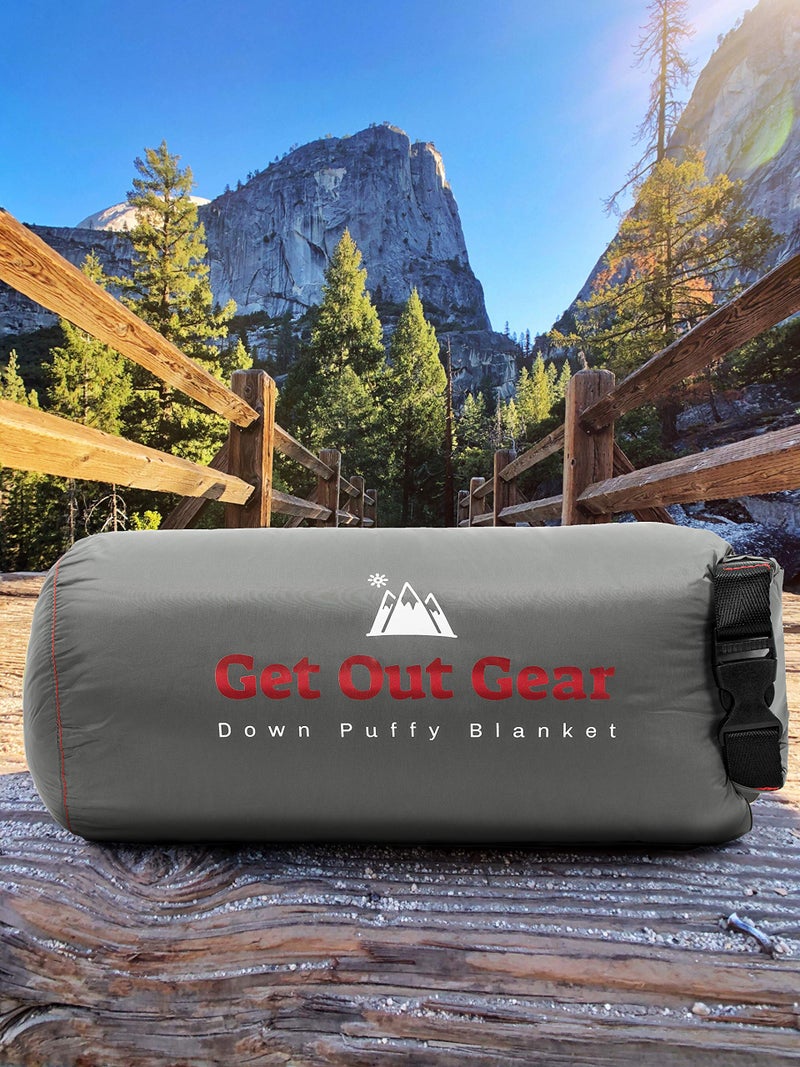 Get Out Gear Down Camping Blanket - Outdoor Lightweight Packable 650 Fill Power Down Blanket Compact Waterproof and Warm Backpacking Quilt for Camping Hiking Travel Hammockâ€¦ - Image 2