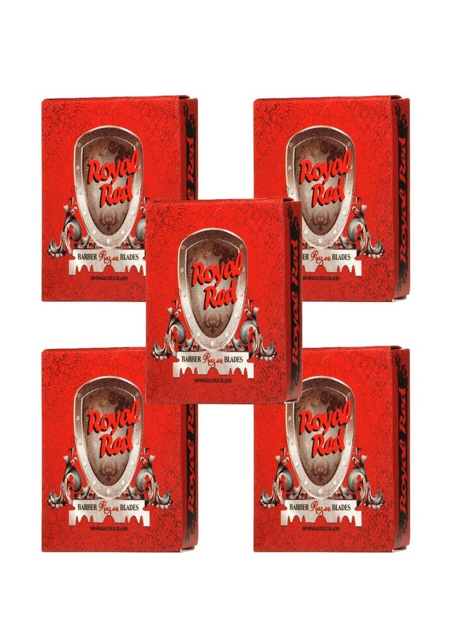 MD Pack of 5 Royal Red Barber Blades - Image 2