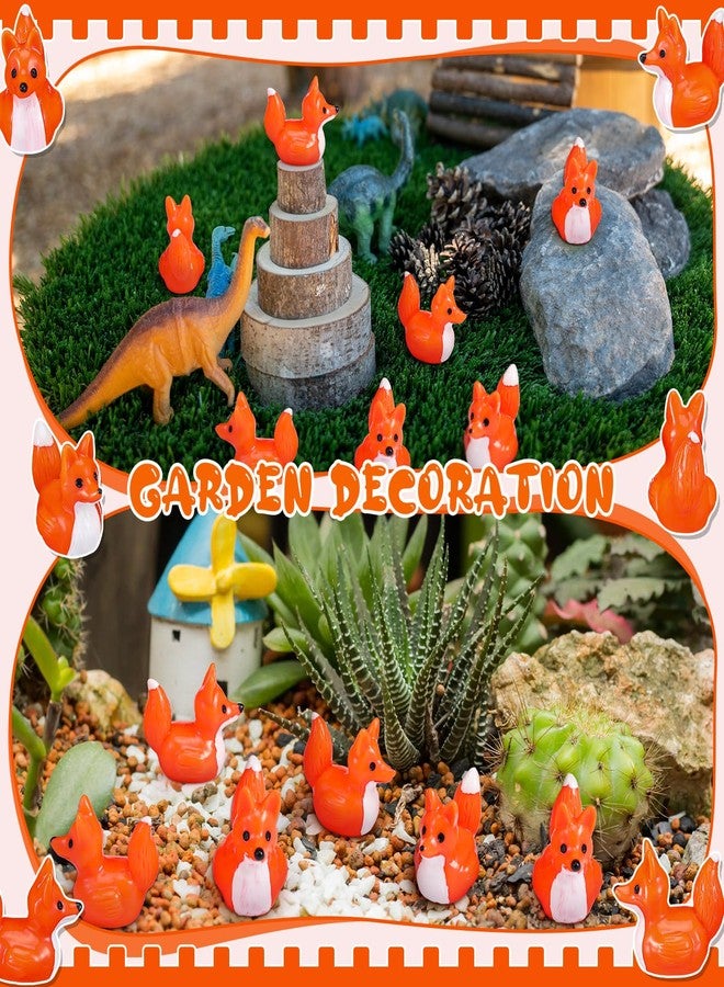 Geelin 50 Pcs Mini Resin Fox Ducks Bulk Cute Fox Duck Figurines Decorations for Micro Landscape Office Garden Desk Party Tabletop Decor - Image 4