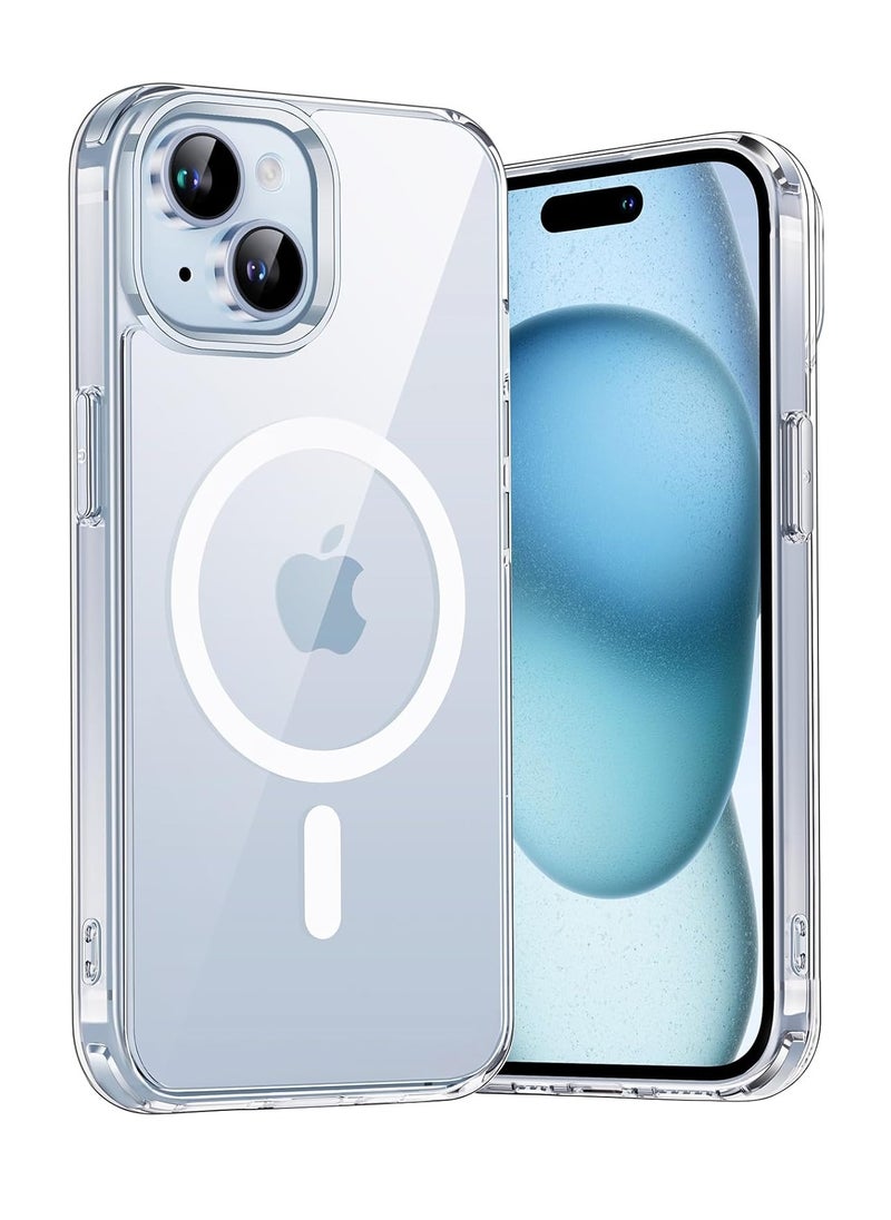 ESCASE - 15 Plus Magsafe Case Clear Anti-Yellow&Anti-Scratch, Ultra Slim, Magnetic Magsafe Cover for iPhone 15 Plus 6.7inch Clear - Image 1