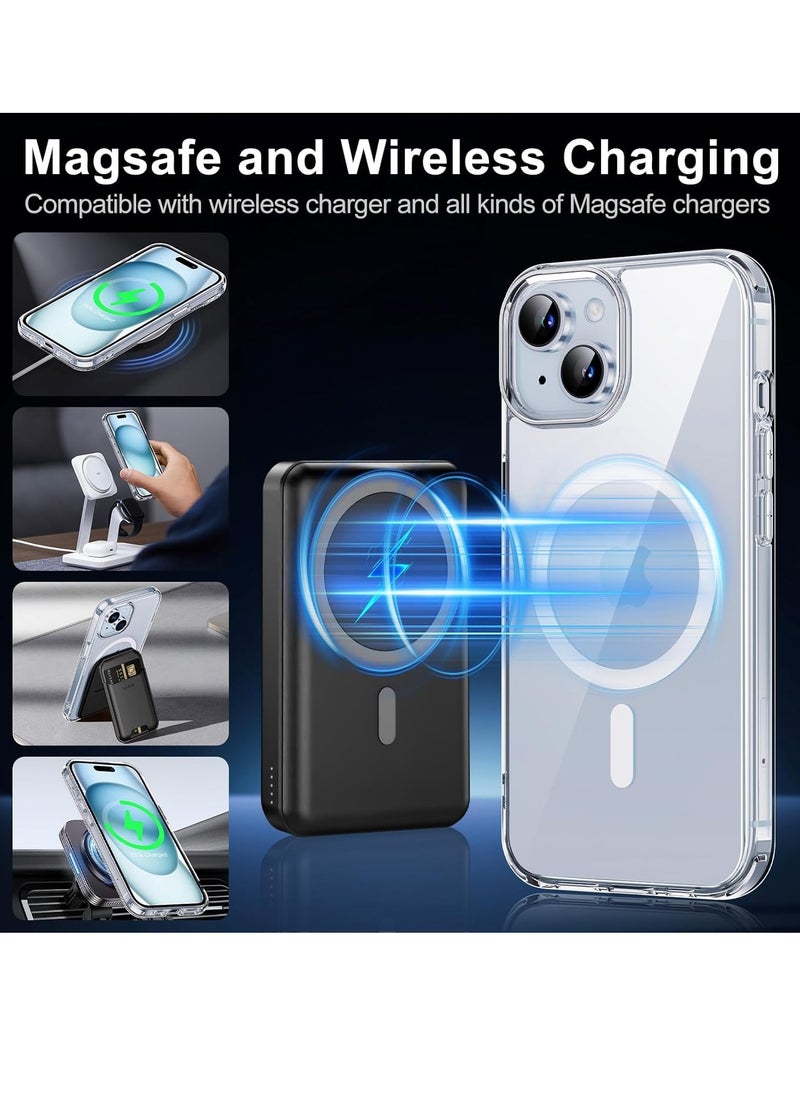 ESCASE - 15 Plus Magsafe Case Clear Anti-Yellow&Anti-Scratch, Ultra Slim, Magnetic Magsafe Cover for iPhone 15 Plus 6.7inch Clear - Image 1