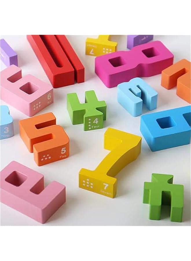 Wooden Number Building Blocks Montessori 10/20 PCS, 2025 New Digit Blocks, Strengthfully Wooden Number Blocks, Friends of 10 Blocks (10PCS + 20PCS) - Image 3