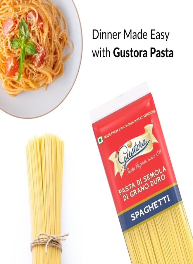 Gustora Combo Pack of Spaghetti Pasta 500g & Arrabbiata Sauce 400g I Rich in protein & fibre Pasta with Zero cholesterol l Pasta Sauce Made with Fresh Tomatoes, Garlic, Basil & Black Peppers - Image 4