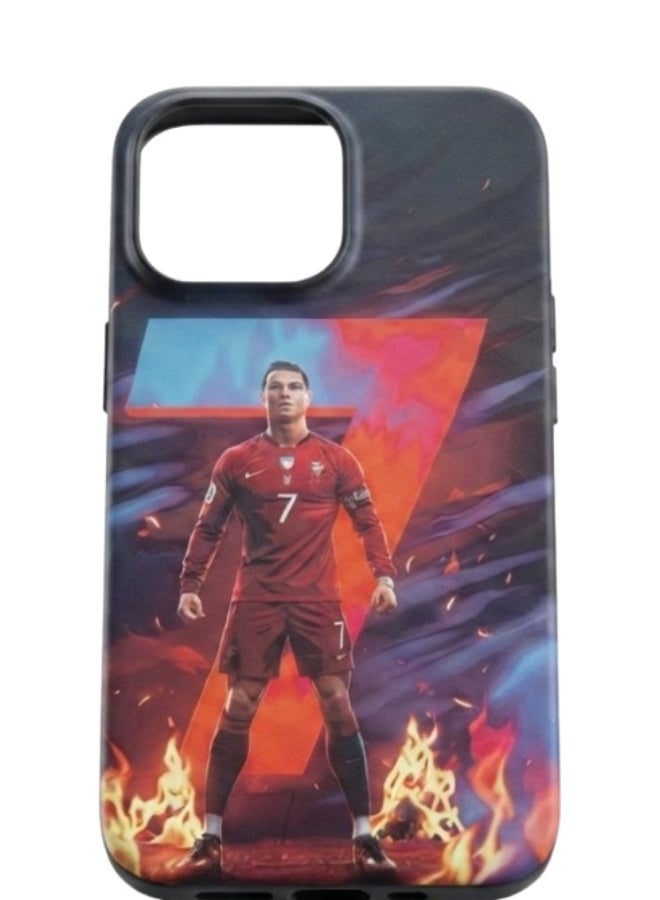 جراب هاتف من البولي كربونات غير اللامع لهاتف iPhone 13 Pro Max بتصميم لاعب كرة قدم - Image 1