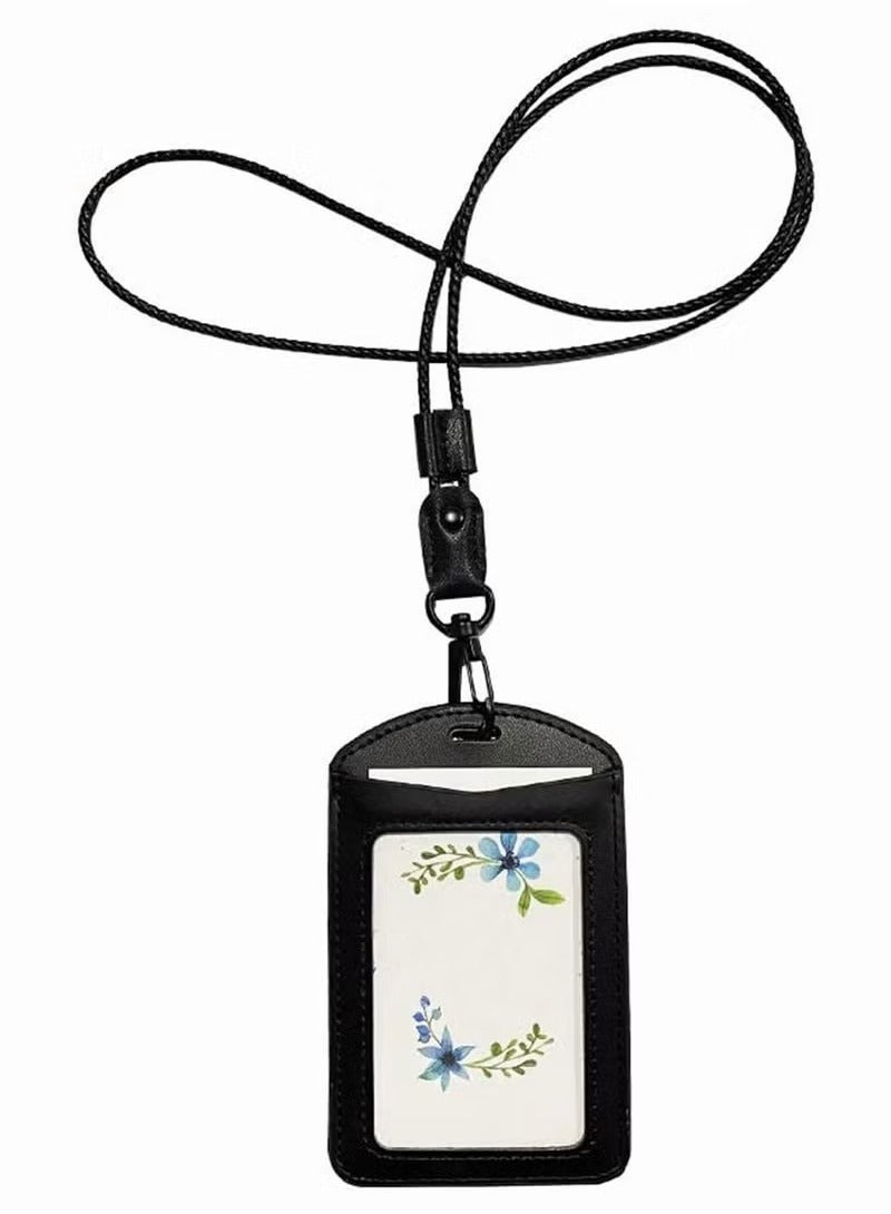 Lanyard for Key,  2 Pack of Leather Lanyard Neck Strap with Strong Metal Clip for ID Card Badge Holder, Keys, Cell Phone, Mini Notebook Unisex (Black 2 Lanyards)  - Image 3