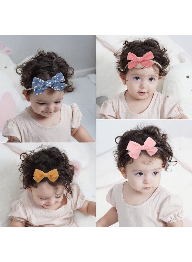 دوبي 20 قطعة طفل الفتيات فيونكات شعر Headbands لينة النايلون عصابات الشعر مرونة إكسسوارات الشعر لحديثي الولادة الرضع الصغار والأطفال - Image 4