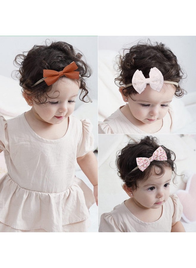 دوبي 20 قطعة طفل الفتيات فيونكات شعر Headbands لينة النايلون عصابات الشعر مرونة إكسسوارات الشعر لحديثي الولادة الرضع الصغار والأطفال - Image 3