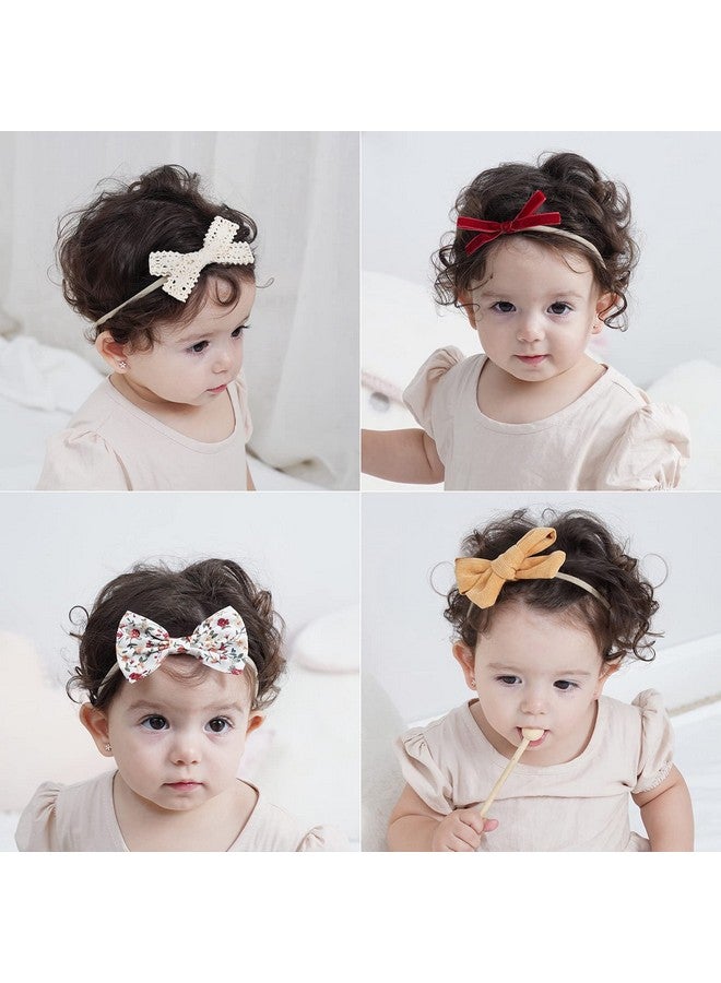 دوبي 20 قطعة طفل الفتيات فيونكات شعر Headbands لينة النايلون عصابات الشعر مرونة إكسسوارات الشعر لحديثي الولادة الرضع الصغار والأطفال - Image 2